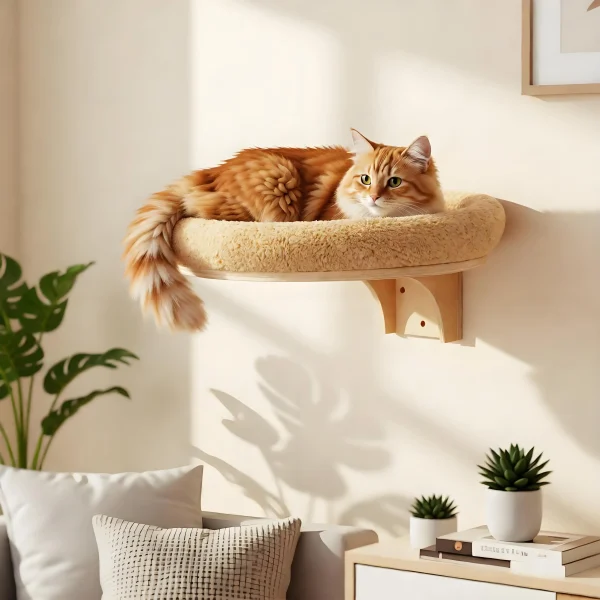 Cat Wall Mounted  Wood Hammock